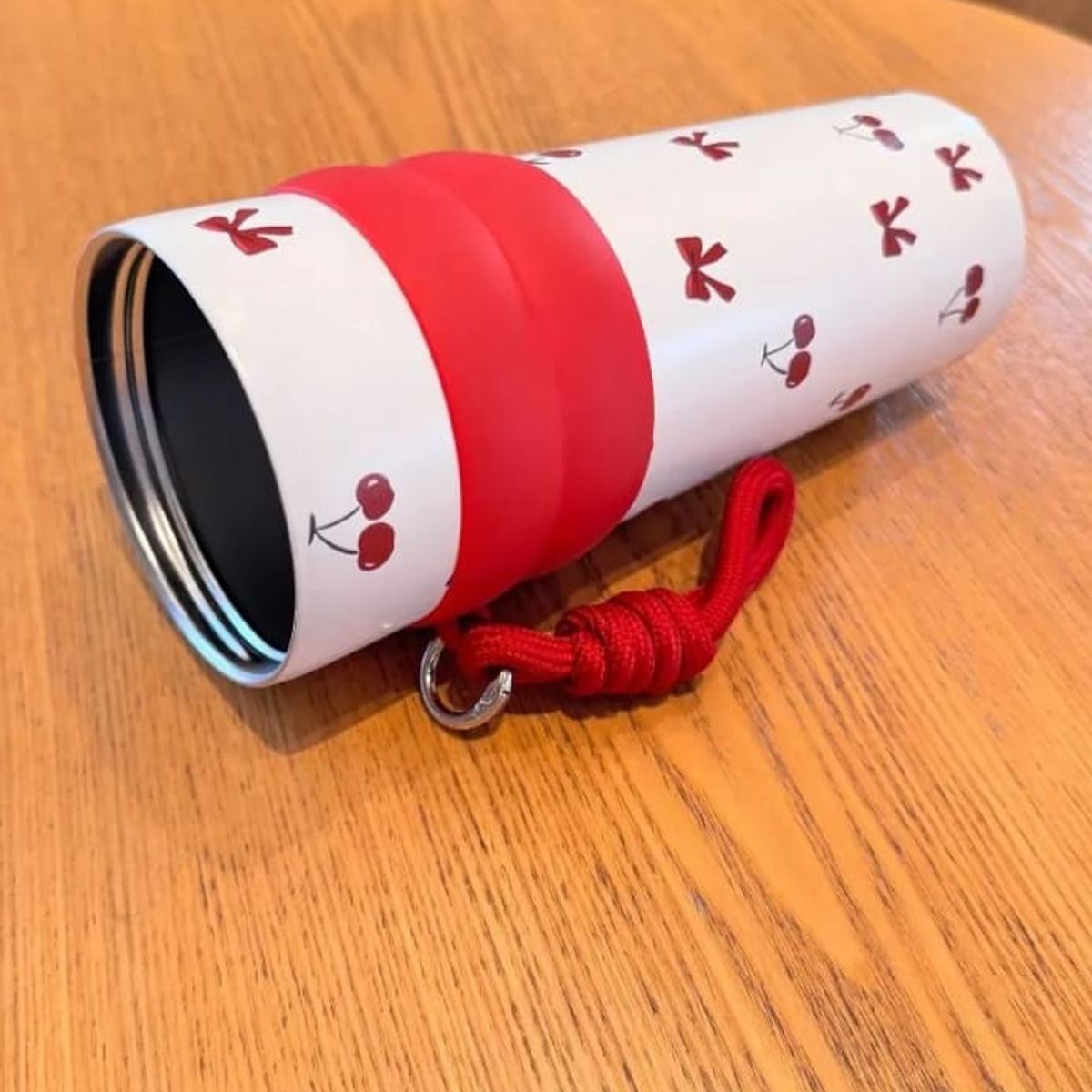 GENERICO - Vaso de acero inoxidable con tapa a prueba de fugas para calientes y fríos rojo