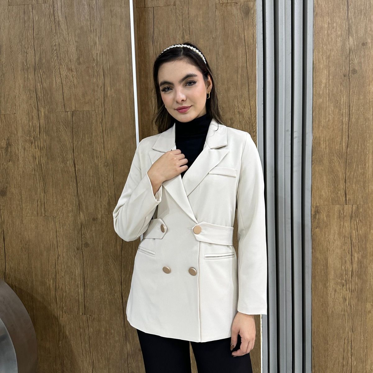 ALLEZ COLLECTION - Blazer Botones con forro casual clasico elegange