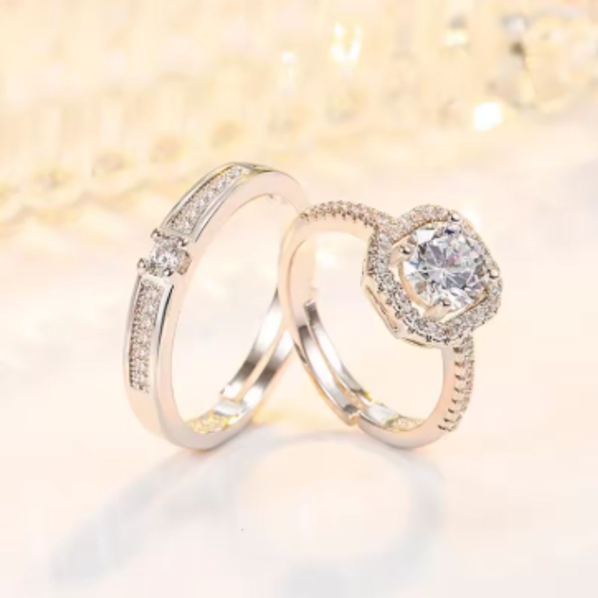 GENERICO - Anillos ajustables alianza de luz