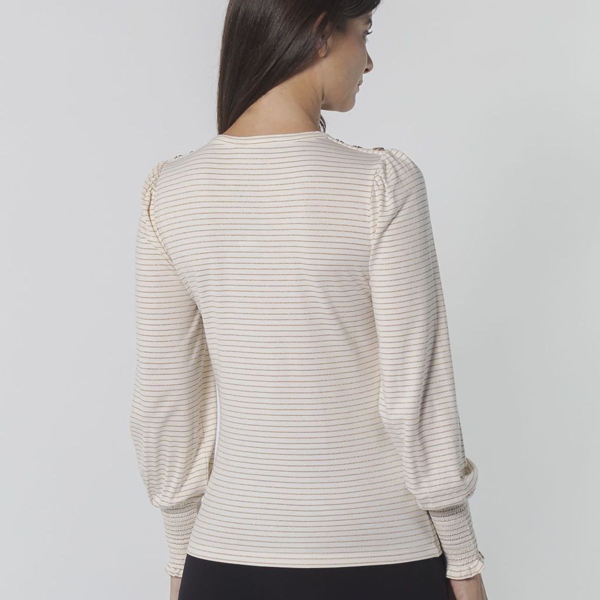 TOMMY HILFIGER - TOP L/S STR PUFF TOP