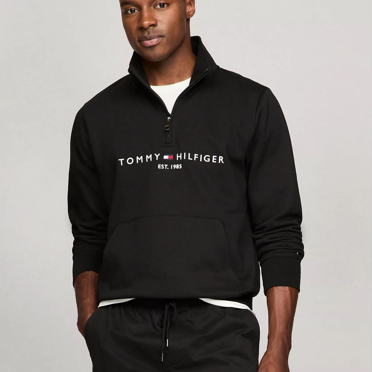 TOMMY HILFIGER - M TOMMY LOGO MOCKNECK