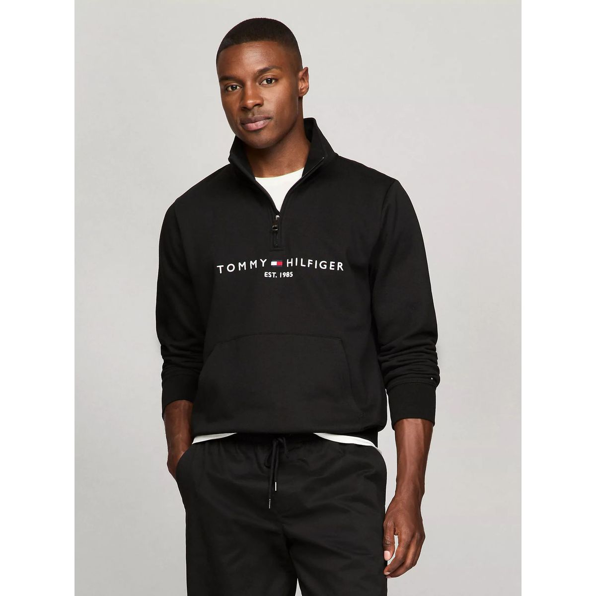 TOMMY HILFIGER - M TOMMY LOGO MOCKNECK