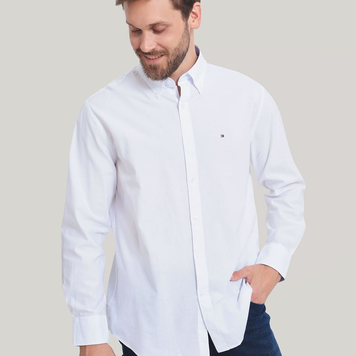 TOMMY HILFIGER - CAMISA VESTIR DRESS SHIRT WHITE