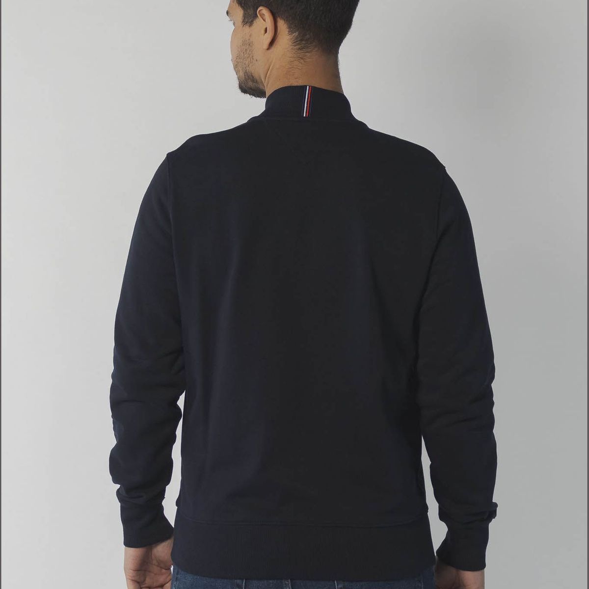 TOMMY HILFIGER - SWEATSHIRT M BASEBALL COLLAR ZIP THROUGH
