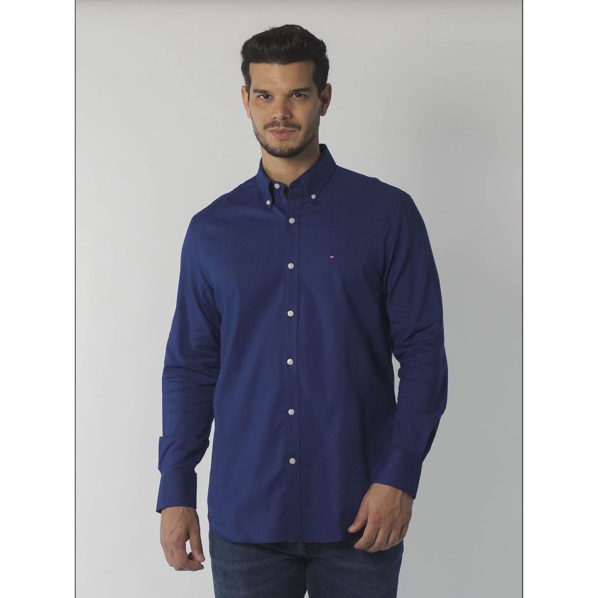 TOMMY HILFIGER - CAMISA VESTIR DRESS SHIRT ROYAL NAVY