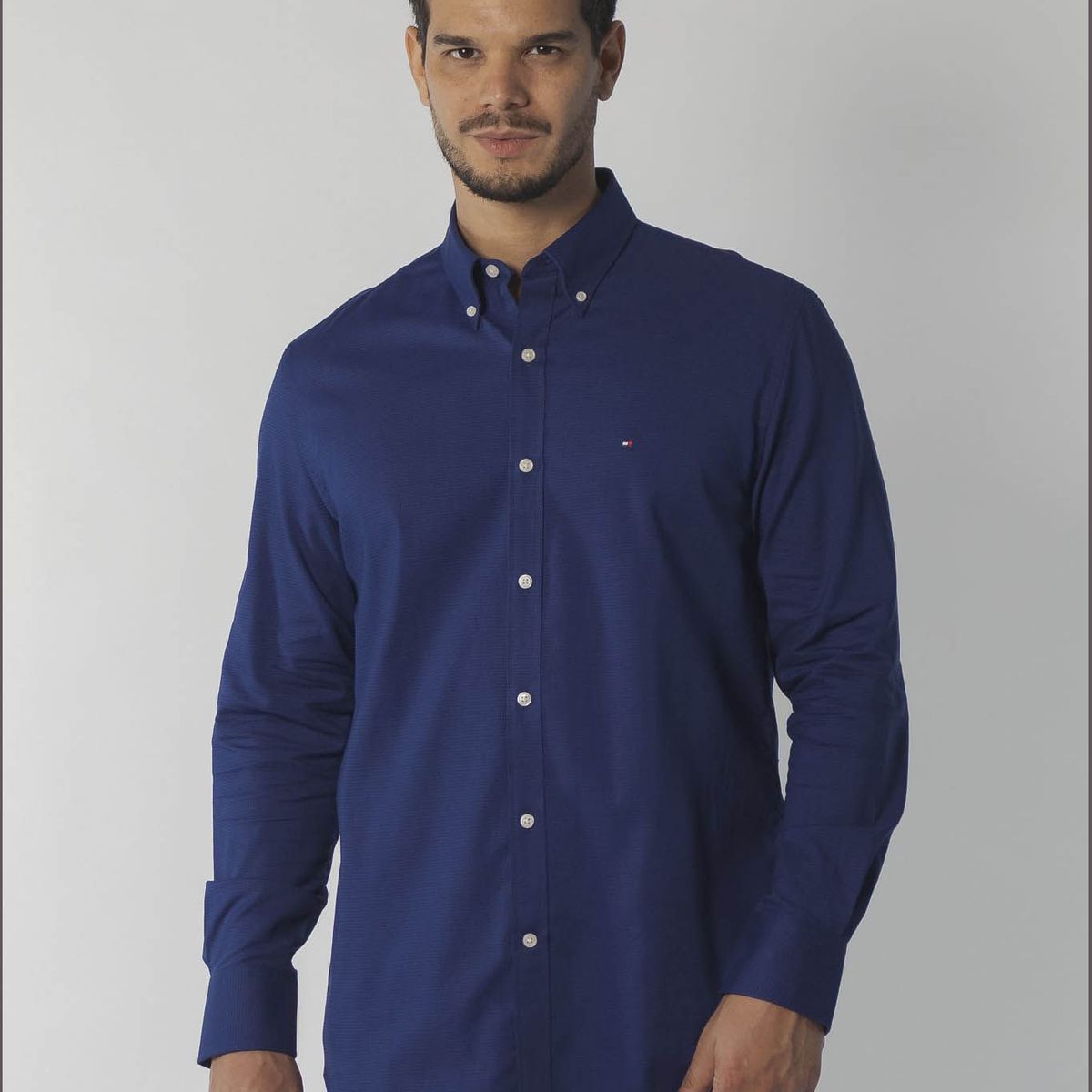 TOMMY HILFIGER - CAMISA VESTIR DRESS SHIRT ROYAL NAVY