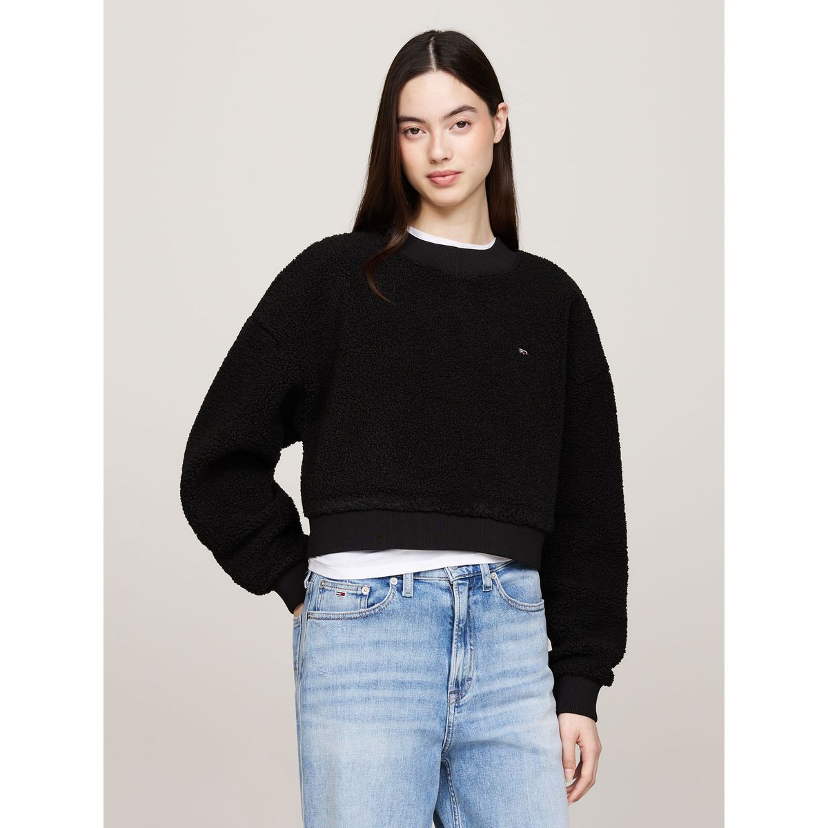 TOMMY HILFIGER - SWEATSHIRT TJW OVS TEDDY CREW TH