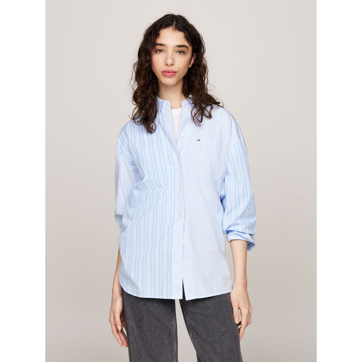 TOMMY HILFIGER - BLUSA TJW OVR STRIPE MIX ESSENTL SHI