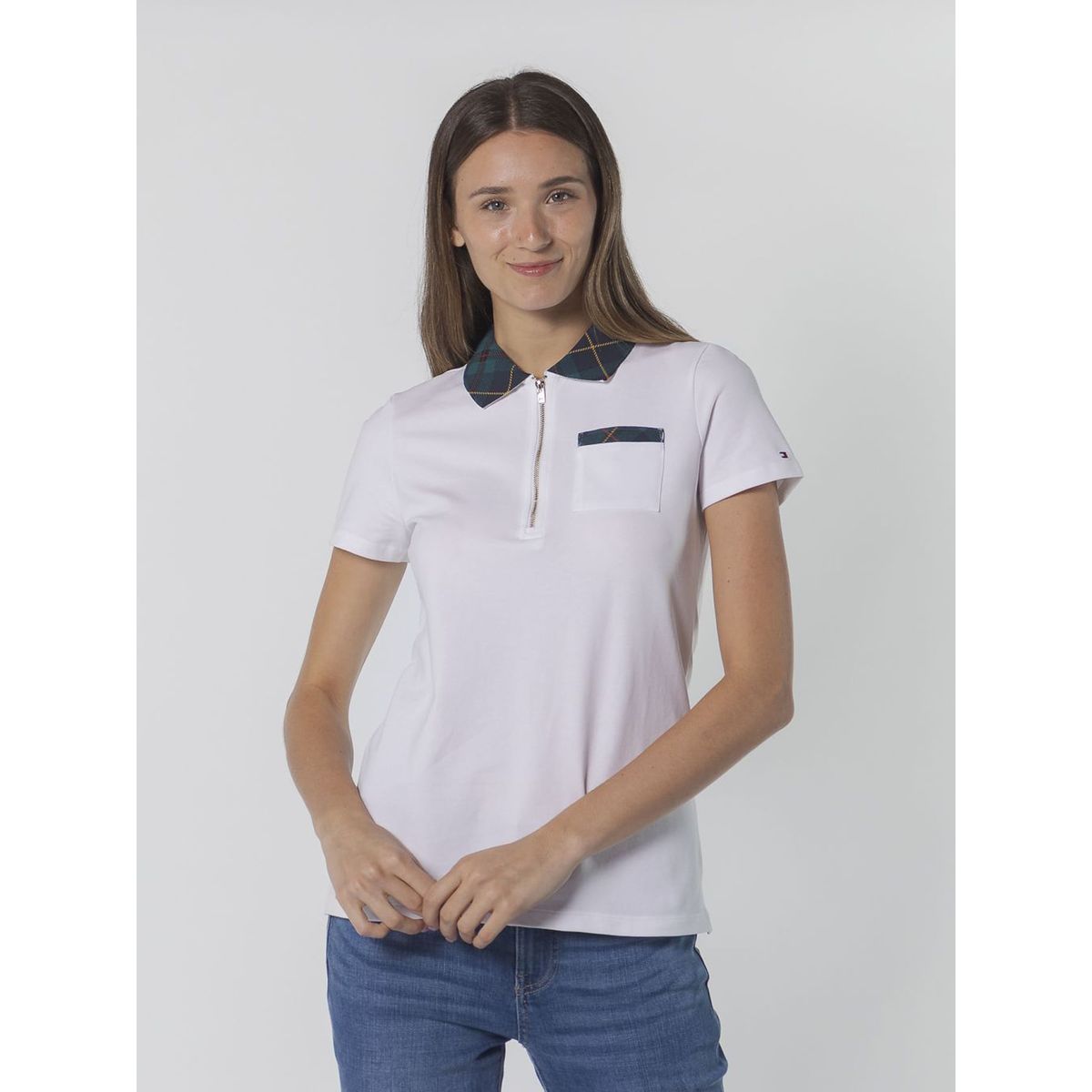 TOMMY HILFIGER - POLO PLD CLLR ZIP POLO