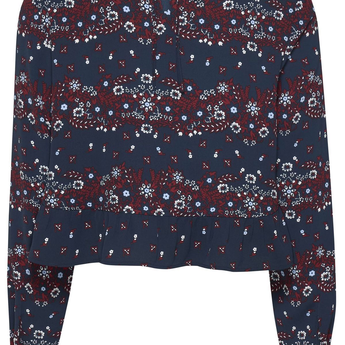 TOMMY HILFIGER - BLUSA TJW PEPLUM FLORAL MIX BLOUSE