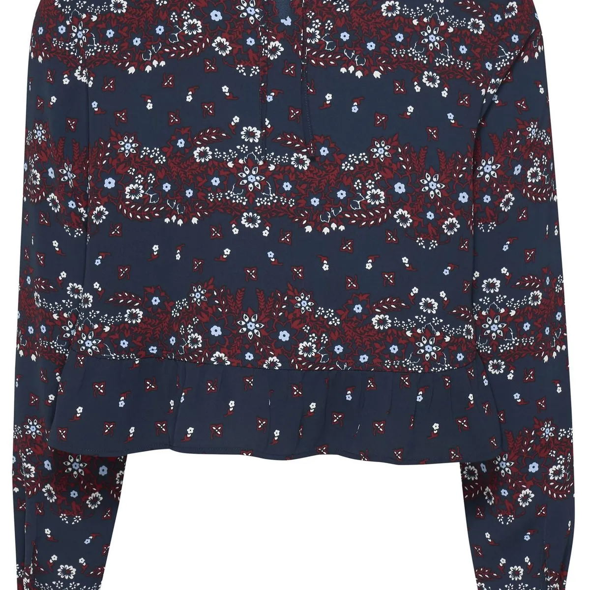 TOMMY HILFIGER - BLUSA TJW PEPLUM FLORAL MIX BLOUSE