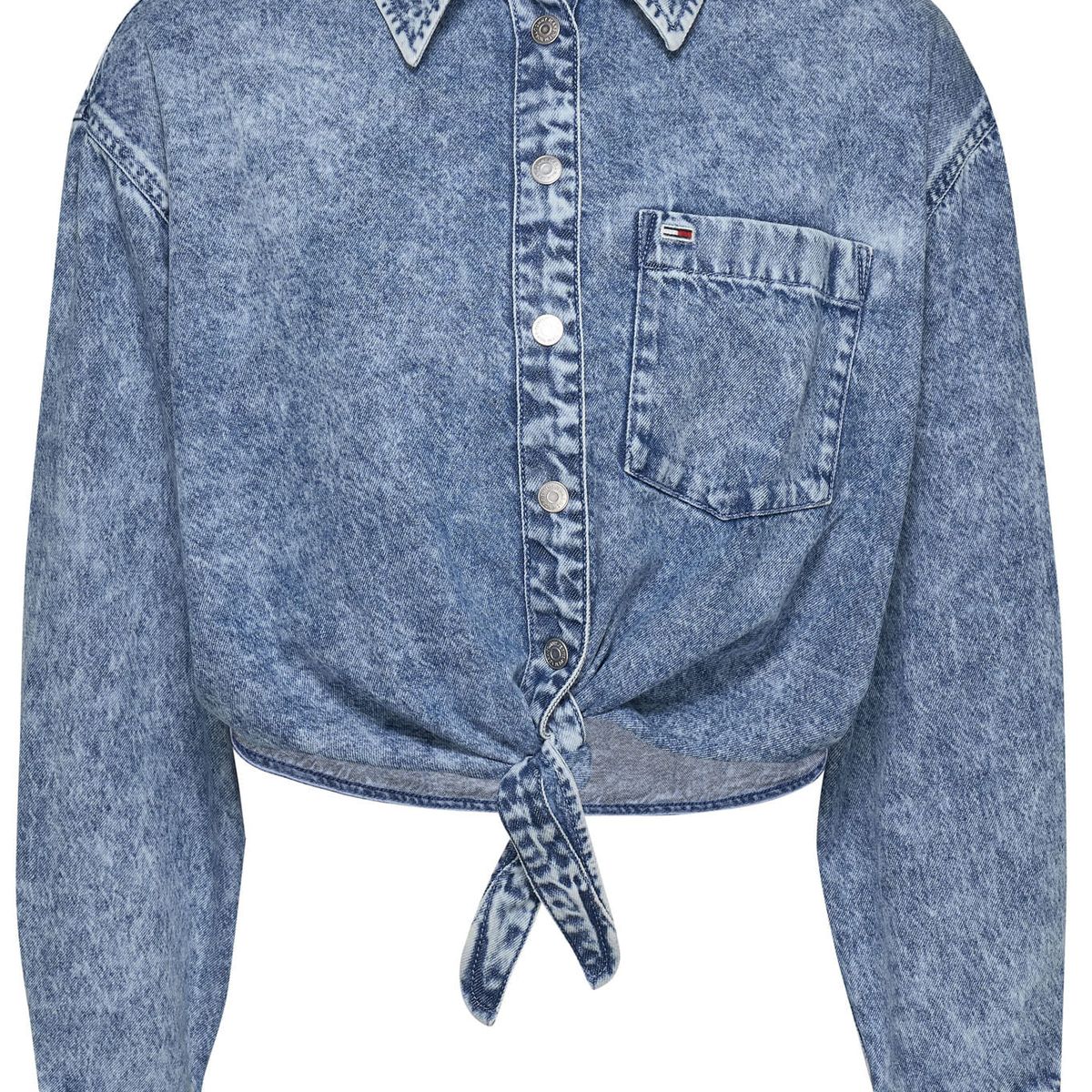 TOMMY HILFIGER - BLUSA TJW FRONT TIE CHAMBRAY SHIRT