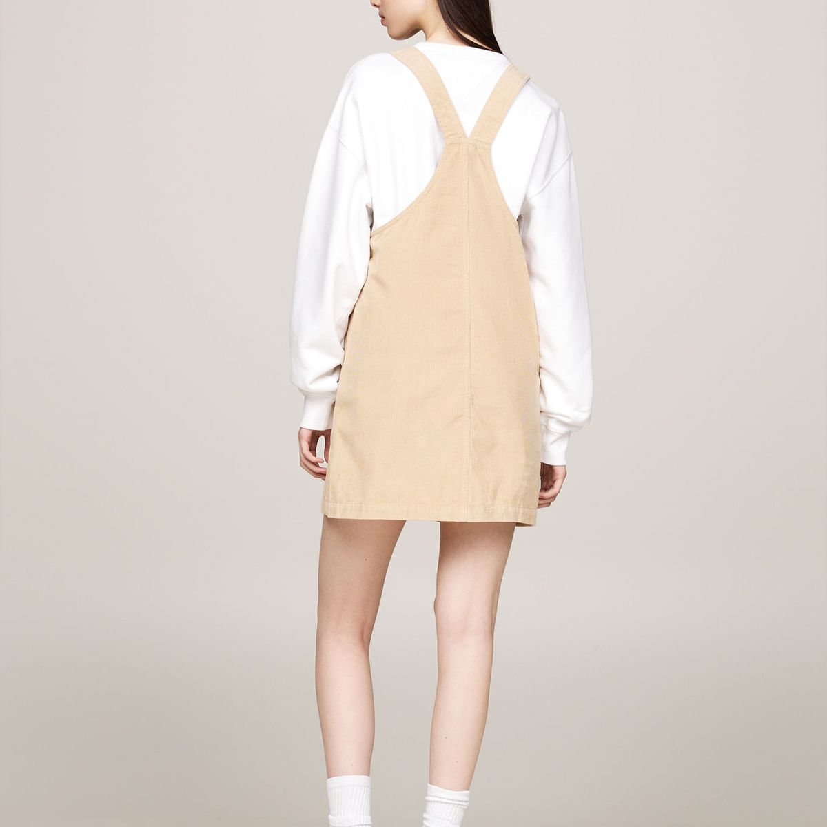 TOMMY HILFIGER - VESTIDO TJW FINE CORD PINAFORE DRESS
