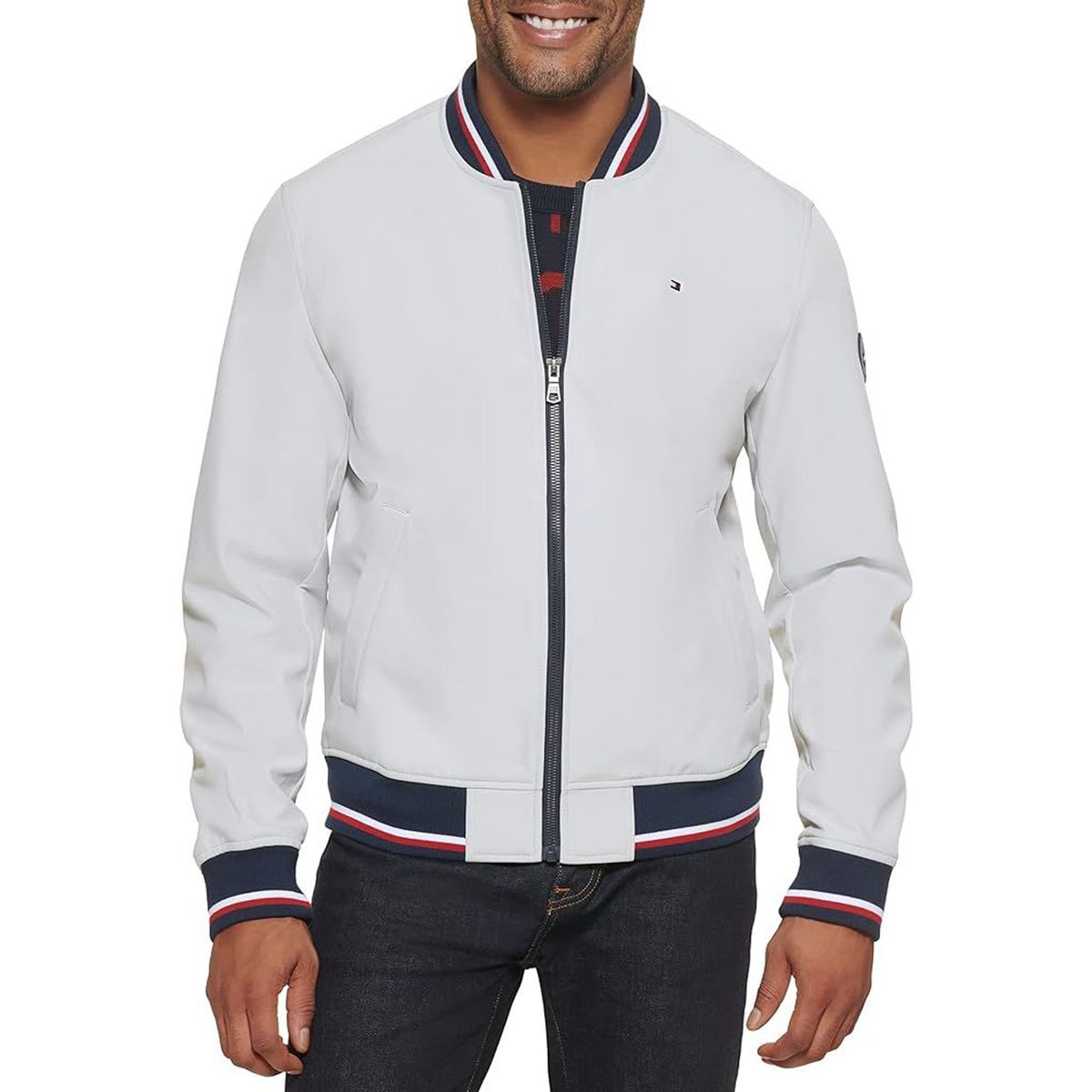 TOMMY HILFIGER - CASACA VARSITY BOMBER WITH TRI COLOR