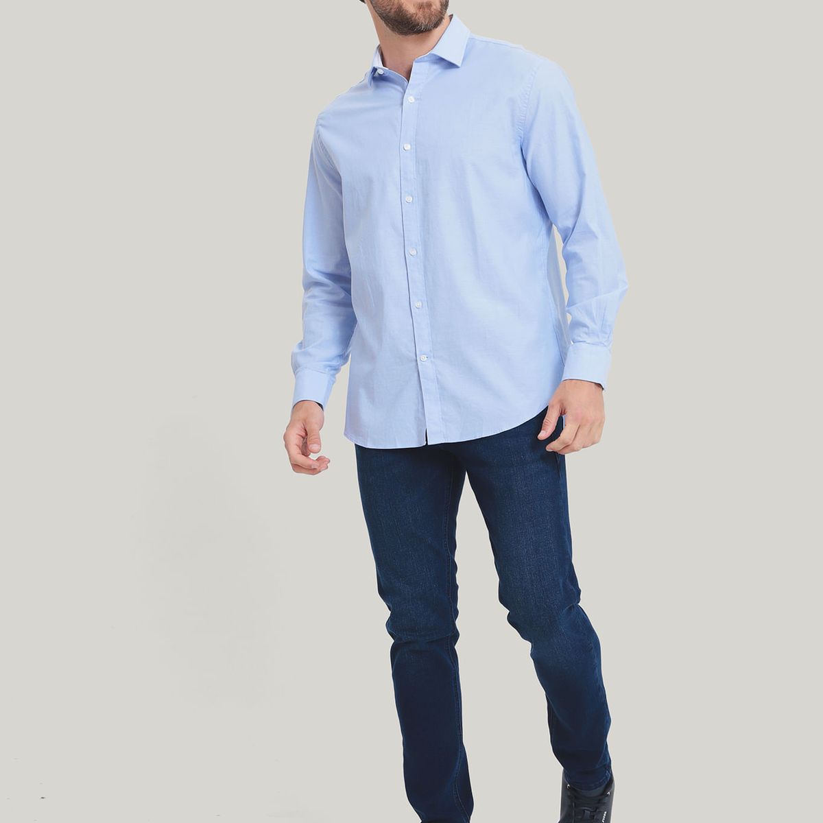 TOMMY HILFIGER - CAMISA VESTIR DRESS SHIRT LIGHT BLUE TH
