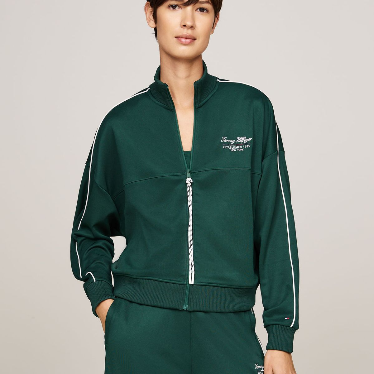 TOMMY HILFIGER - SWEATSHIRT SCRIPT REG FULL ZIP SWEATSHIRT