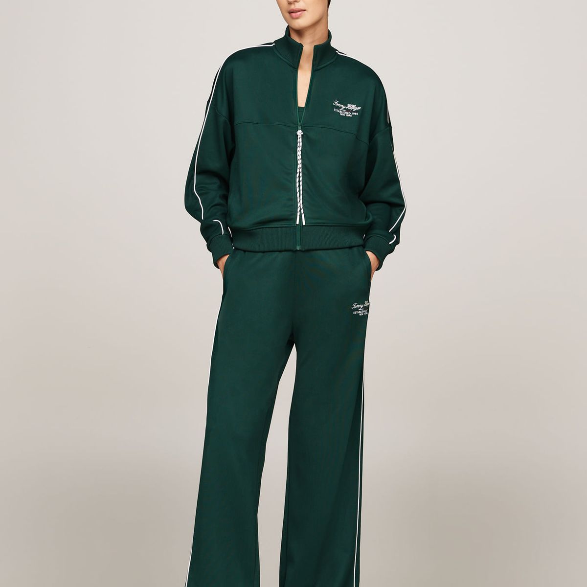 TOMMY HILFIGER - SWEATSHIRT SCRIPT REG FULL ZIP SWEATSHIRT