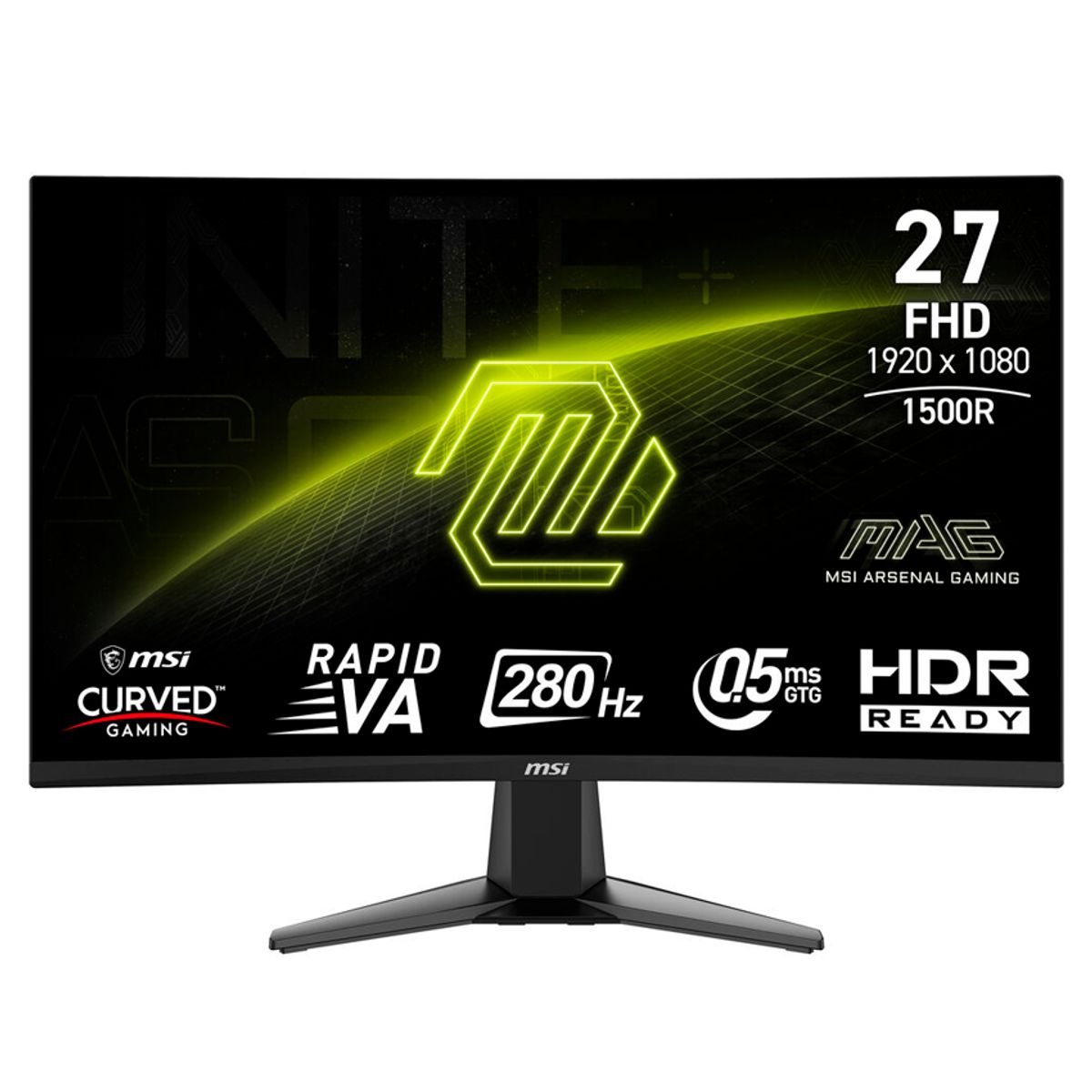 MSI - MSI MAG 276CXF – Monitor Gaming 27'' FHD, 280 Hz, 0.5 ms, Rapid VA