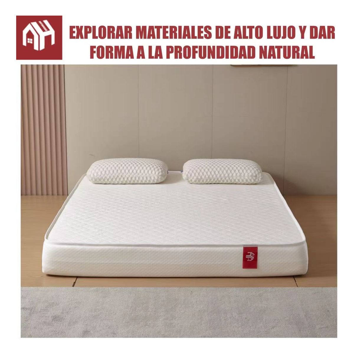 ANYHOGAR - Colchón Espuma 2 Plazas 150x190x15cm