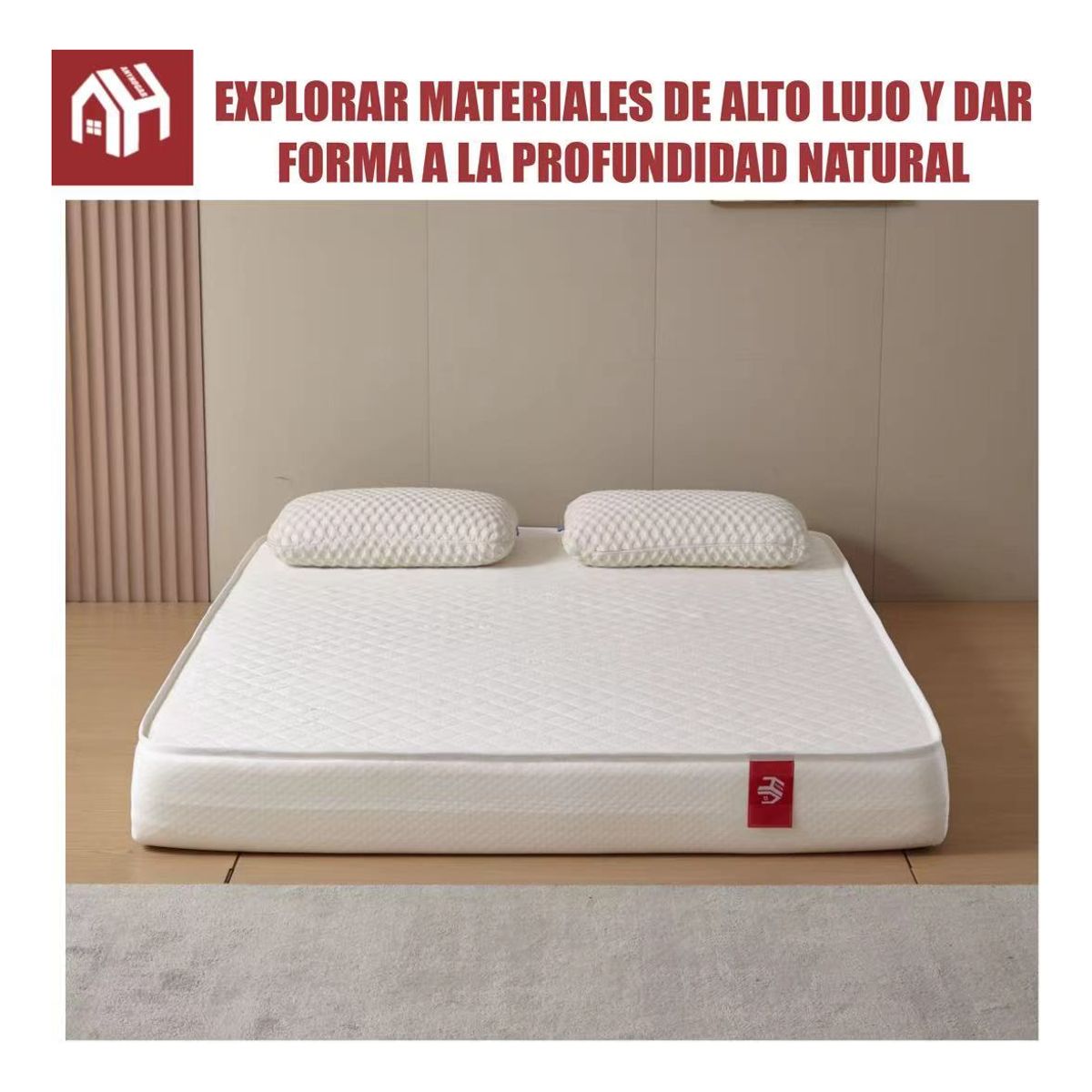 ANYHOGAR - Colchón Espuma 2 Plazas 150x190x15cm