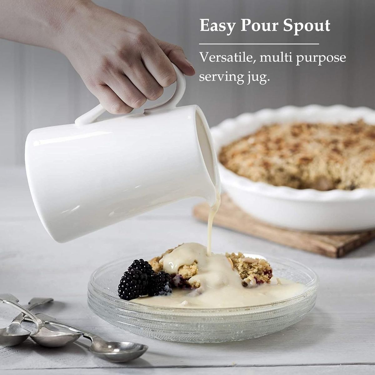 GENERICO - Jarra de cerámico blanco 650 ml