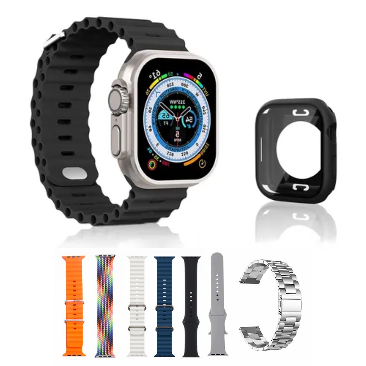 GENERICO - Smartwatch Y80 Ultra con 8 Correas.