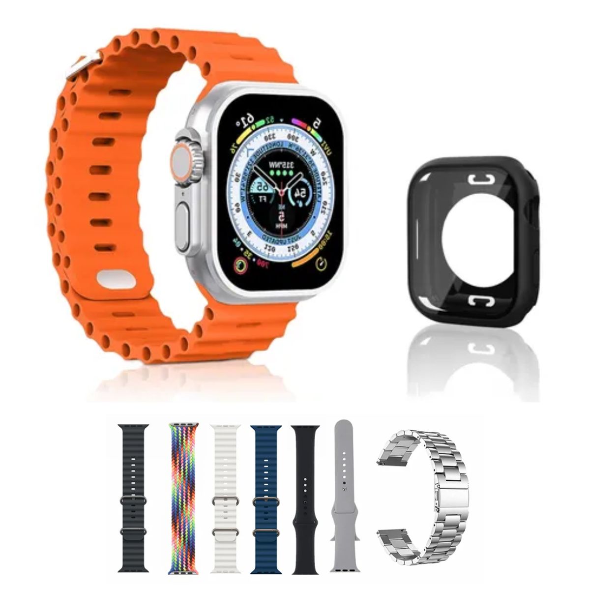 GENERICO - Smartwatch Y80 Ultra 8 en 1 - Variedad de correas