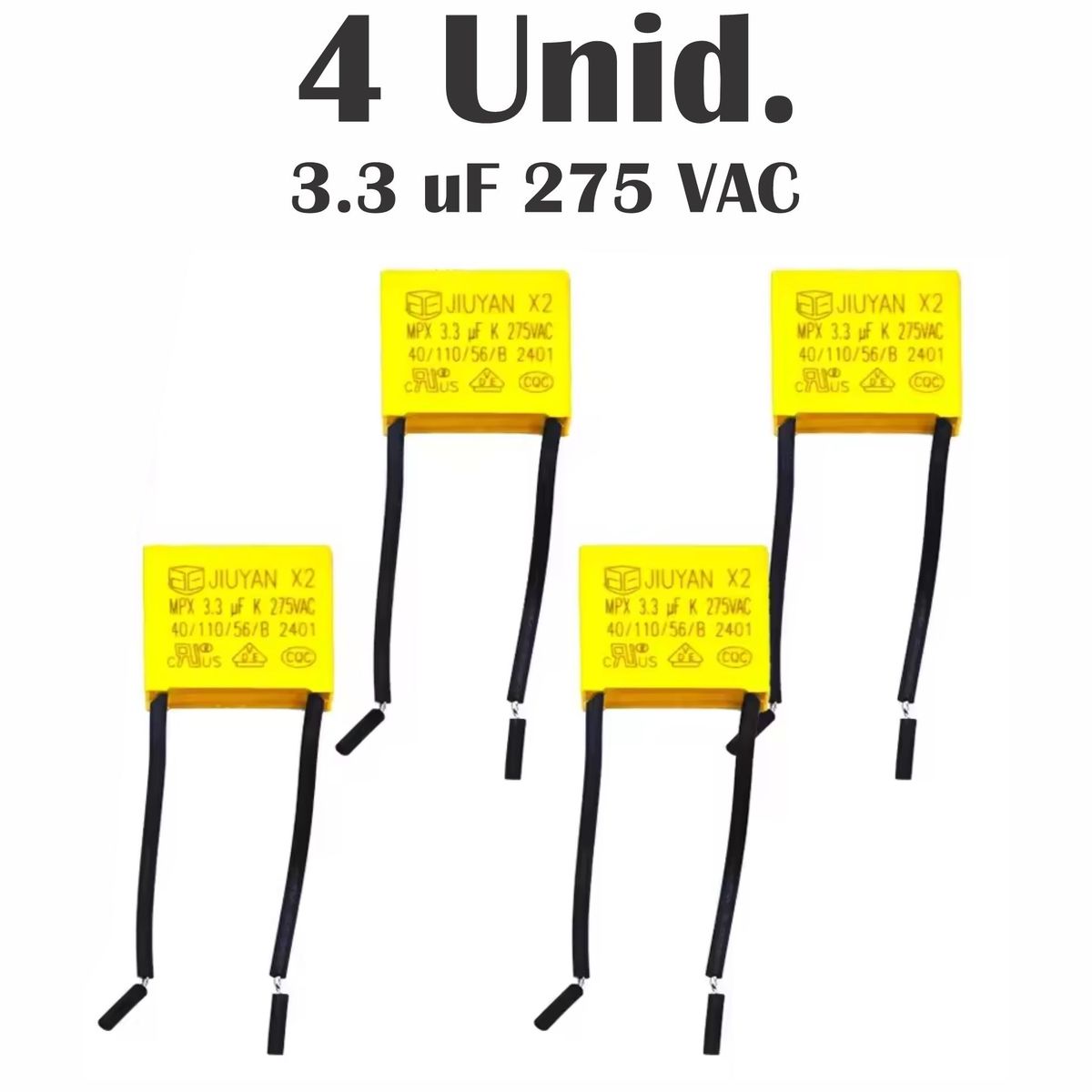 GENERICO - Pack 4 Condensador Capacitor Reemplaza Neutro Smart Switch