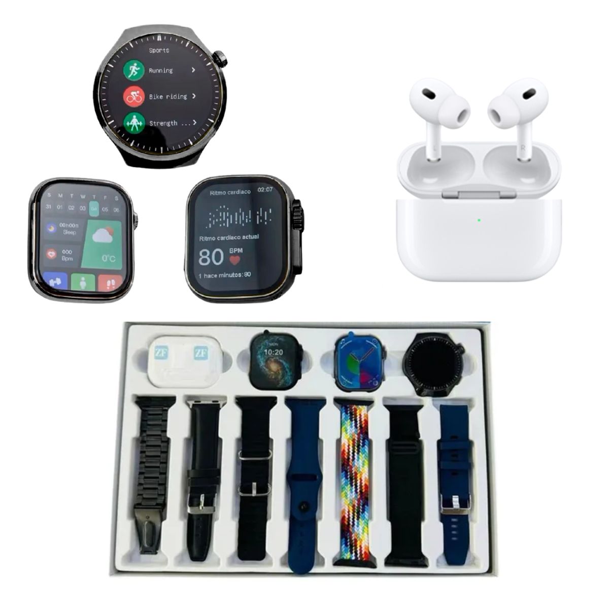 GENERICO - Smartwatch I90 Suit, Pack 12 En 1, Reloj Inteligente