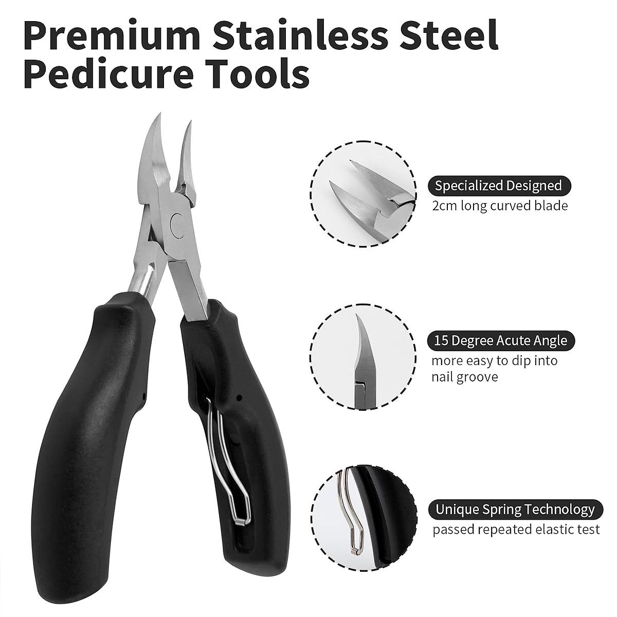 GENERICO - Kit Manicura Pedicura de Acero Inoxidable 11 pzas Duradero