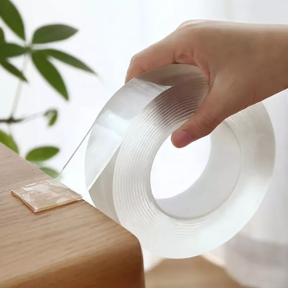 GENERICO - Cinta Pegamento 3M de Doble Cara Transparente  Reutilizable