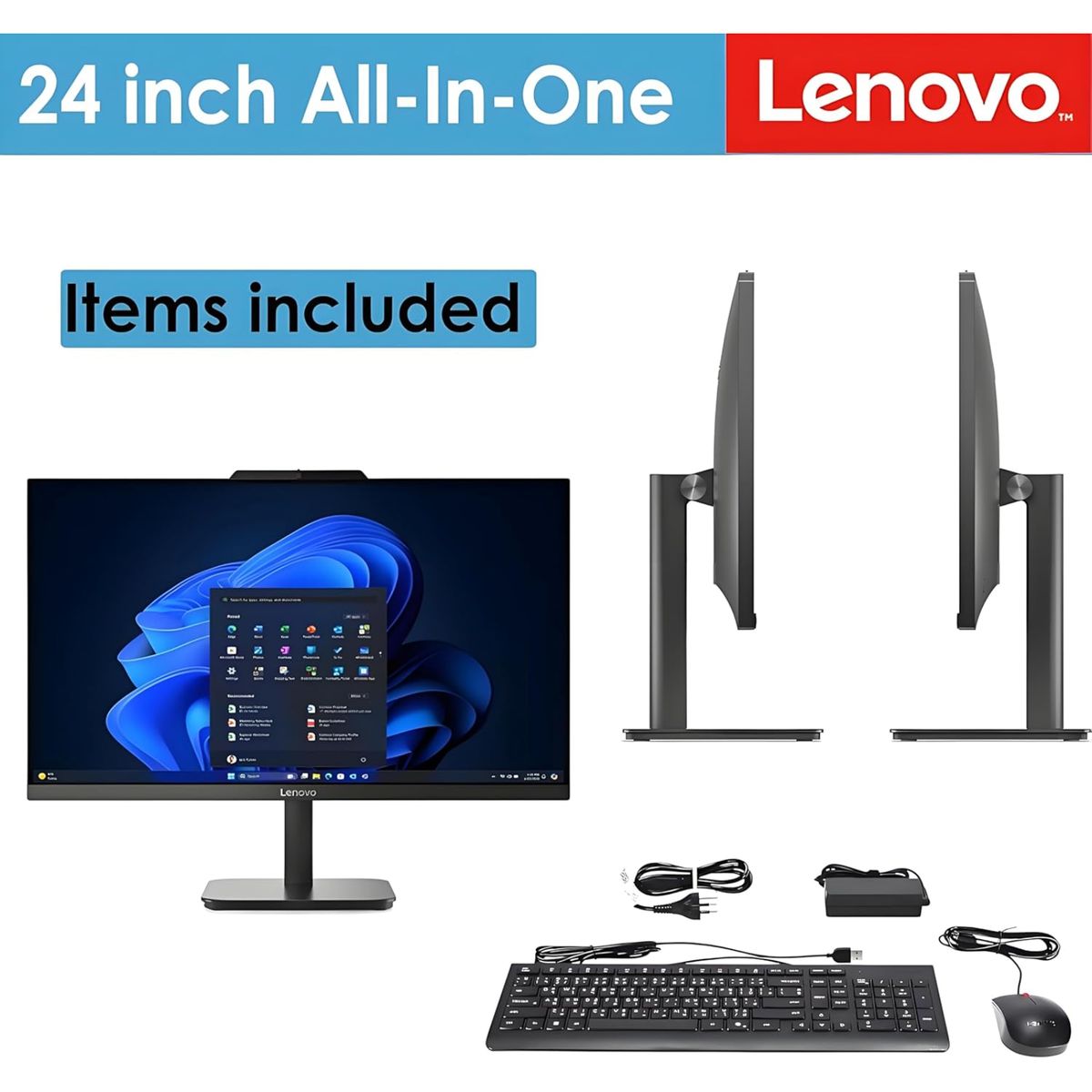 LENOVO - All-in-one Lenovo V100 238 FHD IPS Core i3 N305 hasta 38GHz 16GB RAM