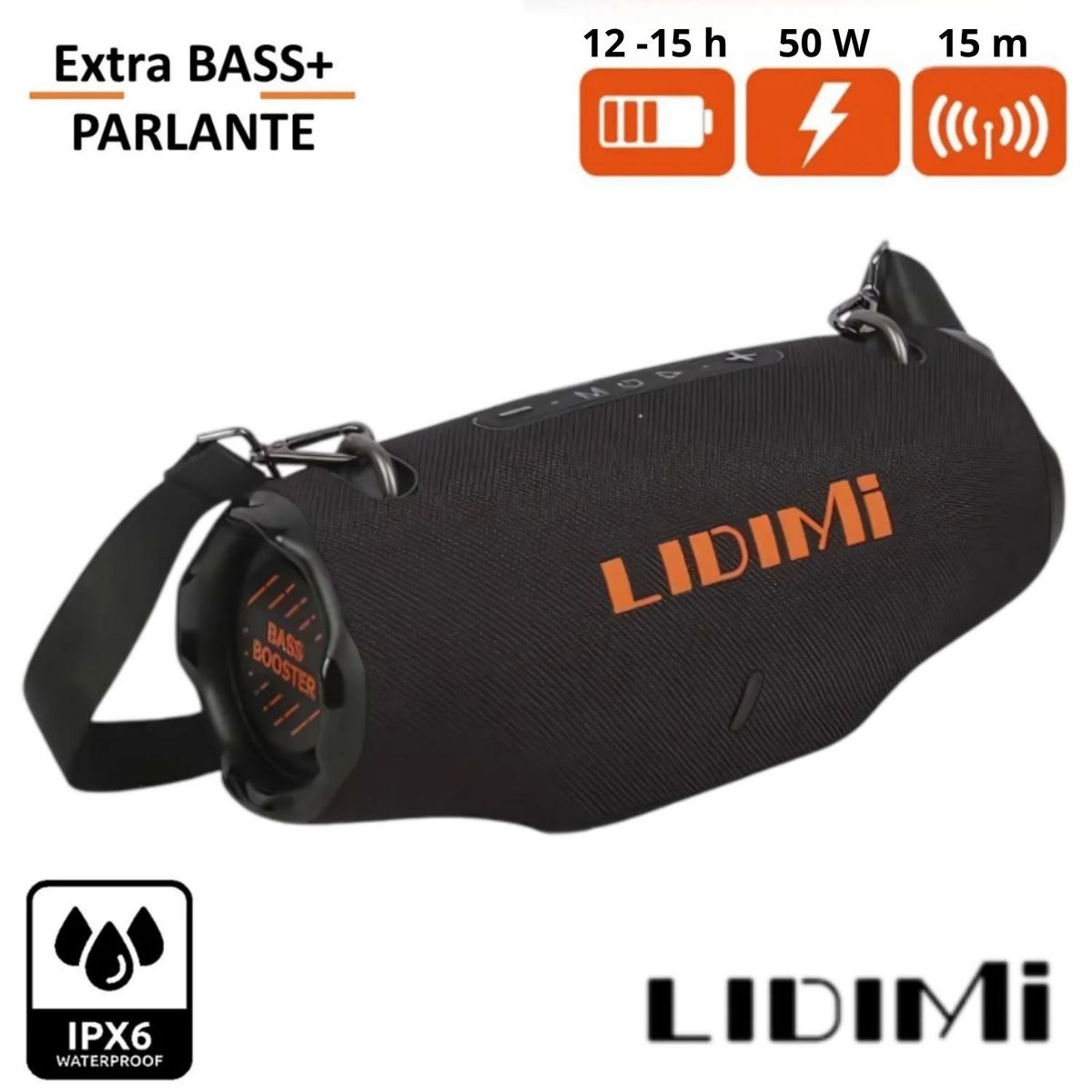 LIDIMI - Parlante Portátil Lidimi LD-S835 50 W BT USB TWS Color Aleatorio