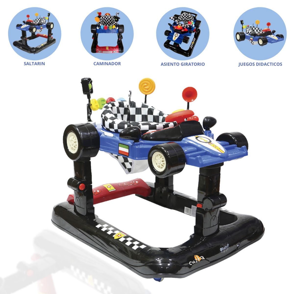 EBABY - Andador Centro de Actividades Para Bebés »DELMI» Blue