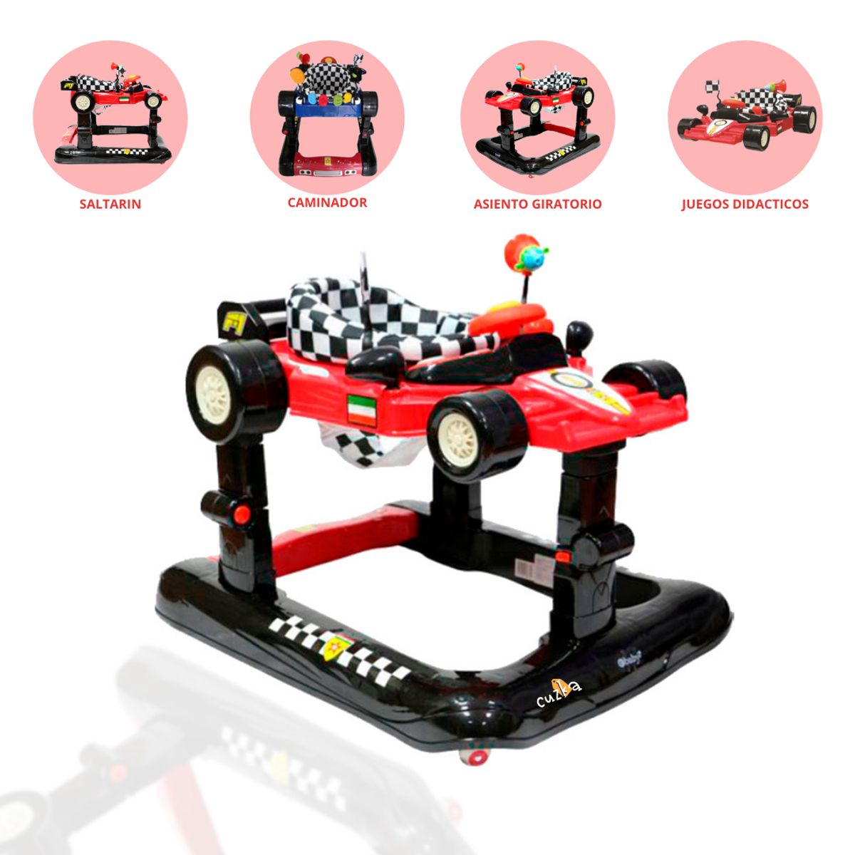 EBABY - Andador Centro de Actividades Para Bebés »DELMI» Red