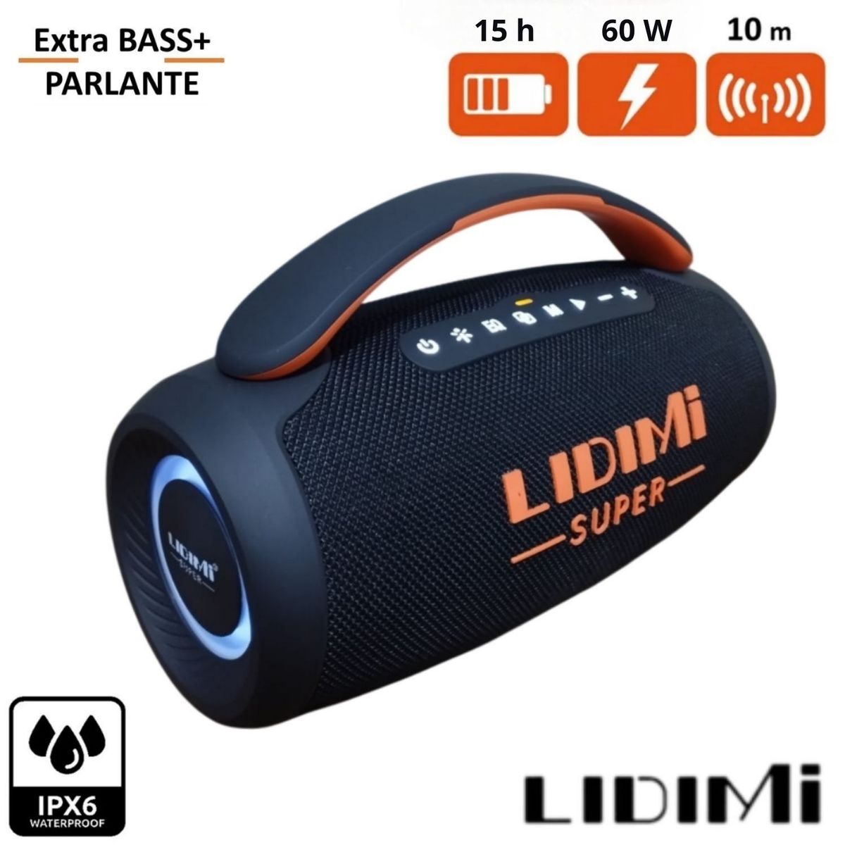LIDIMI - Parlante Portátil Lidimi LD-S685 60 W BT USB TWS RGB Color Aleatorio