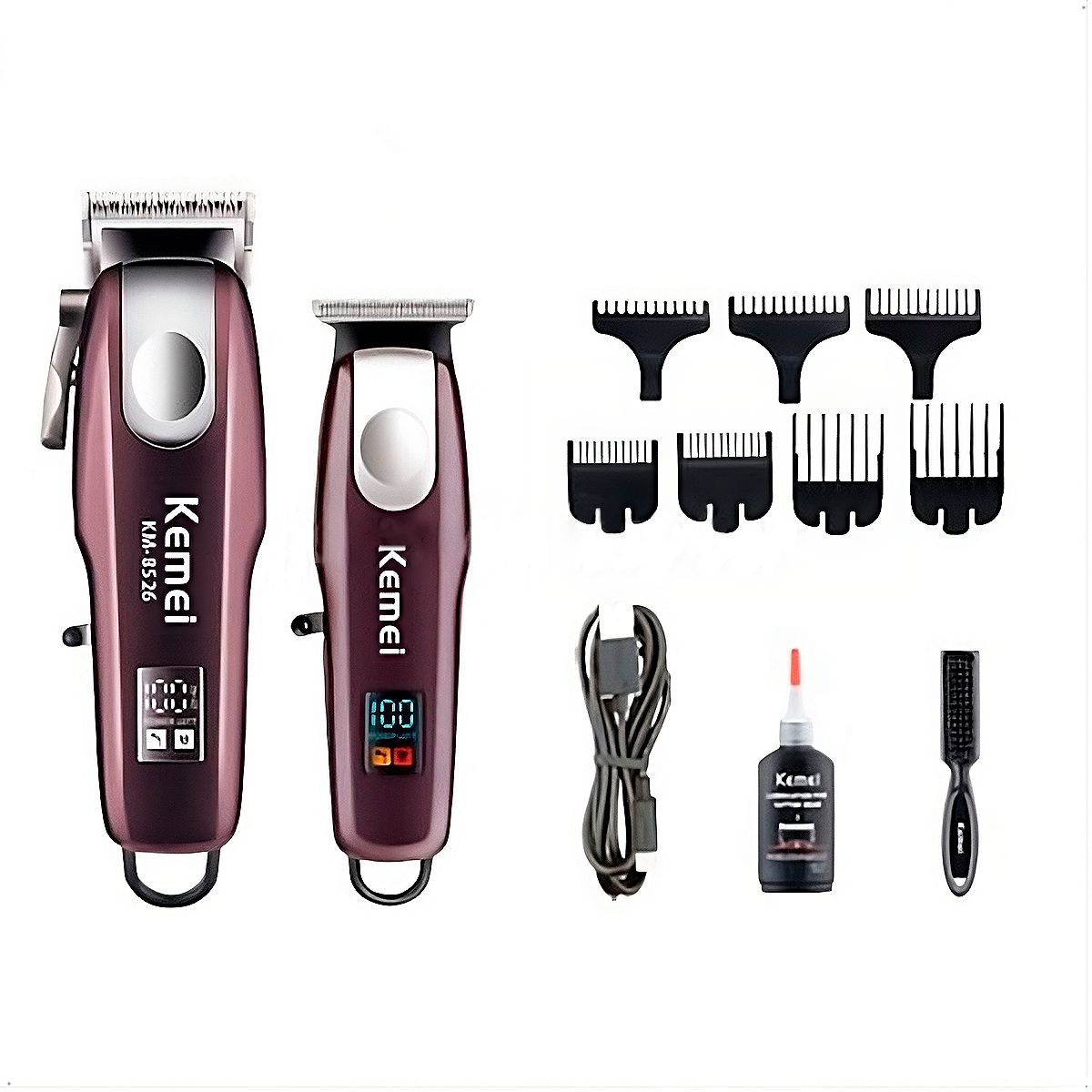 KEMEI - Máquina Corte Kemei Km-8526 Combo Barberia Trimmer Clipper
