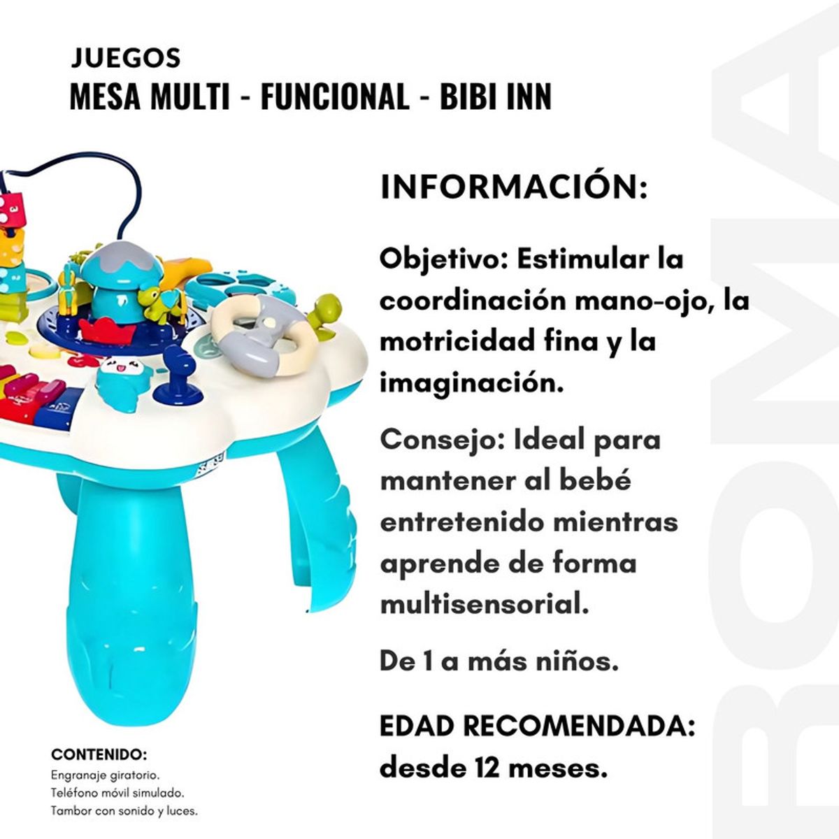 GENERICO - MESA MULTIFUNCIONAL - JUEGO DIDÁTICO