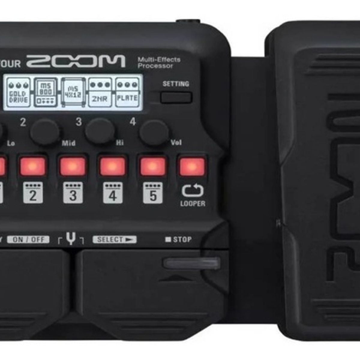 GENERICO - Pedal de Efecto Zoom G1X Four Negro para Guitarra eléctrica