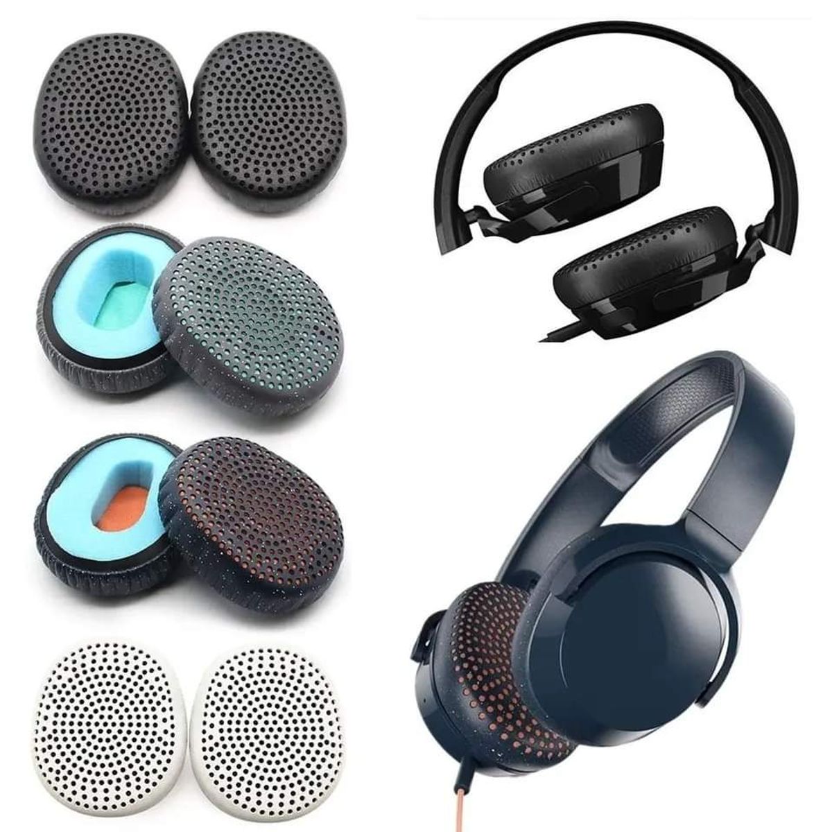 GENERICO - Almohadillas para audífonos skullcandy riff wireless azul