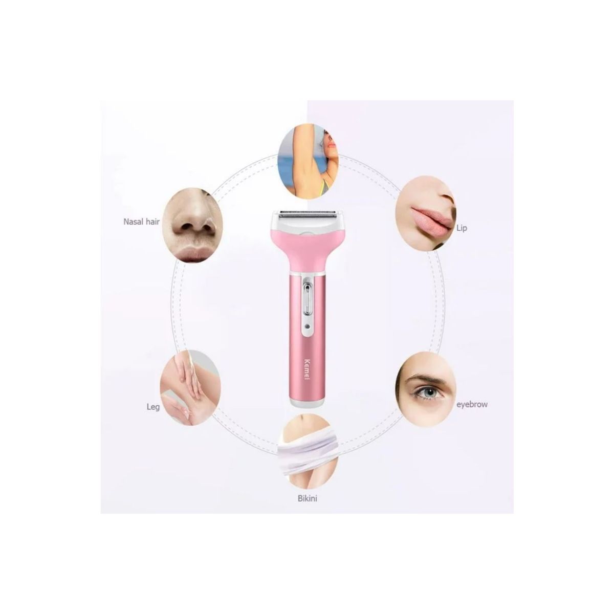 OEM - Afeitadora Facial y Corporal KEMEI 4 en 1