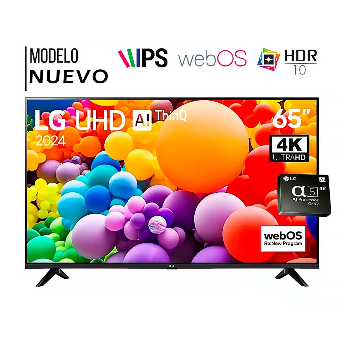 LG - Televisor LG 65 Pulg. LED Smart TV UHD 4K con ThinQ AI 65UT7300PSA