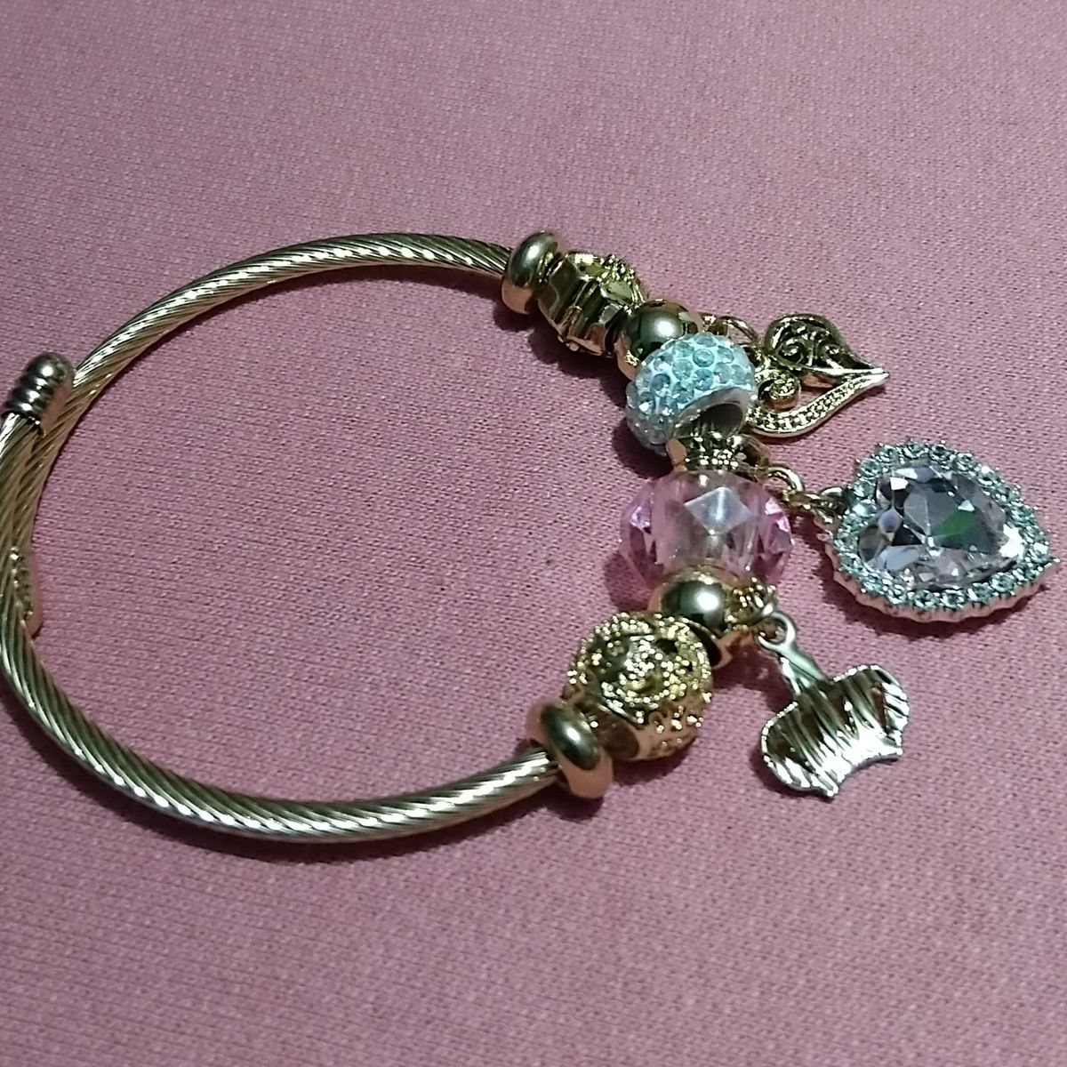 GENERICO - PULSERA LOLITA BISUTERIA FANTASIA CORAZON ROSA