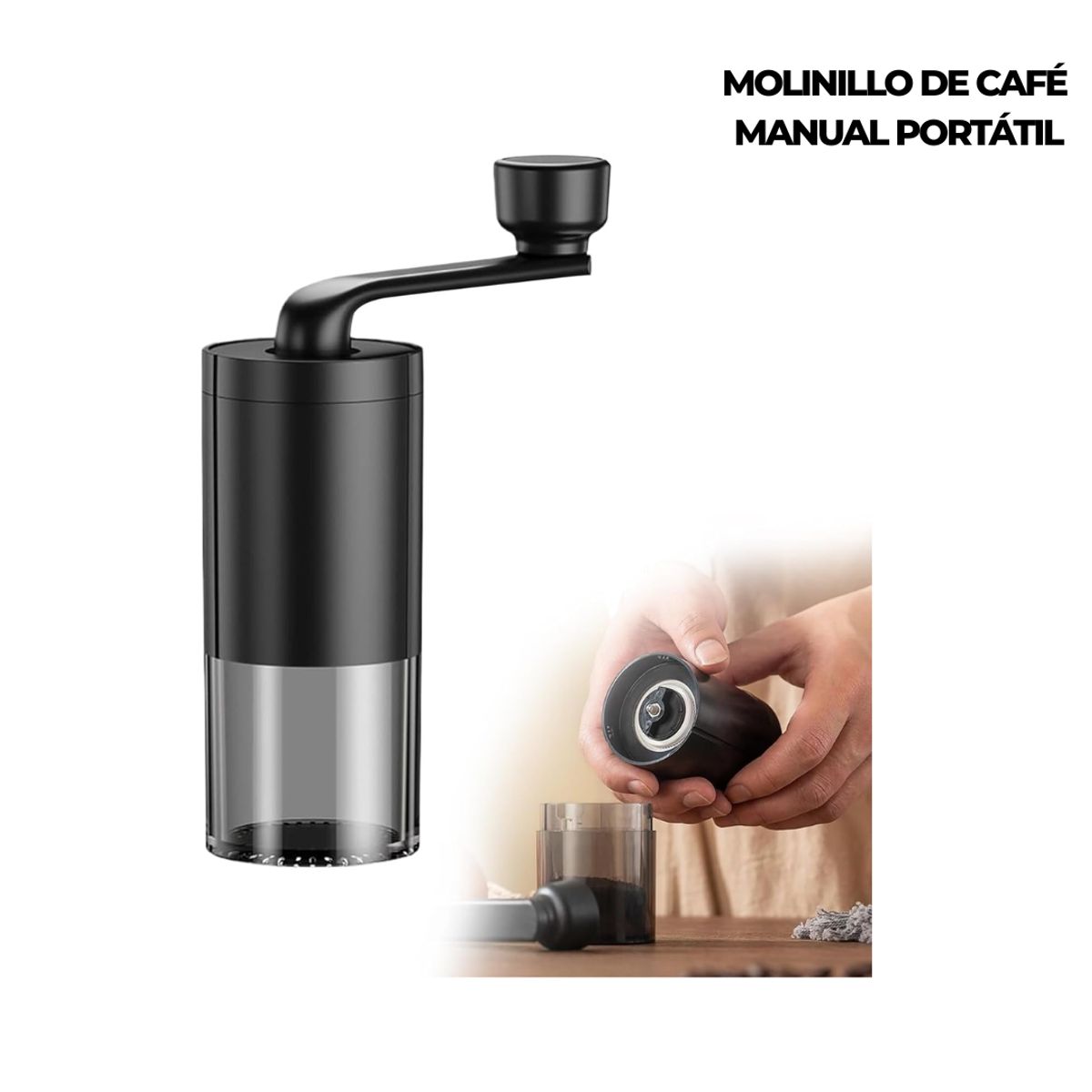 GENERICO - MOLINILLO DE CAFE MANUAL PORTATIL