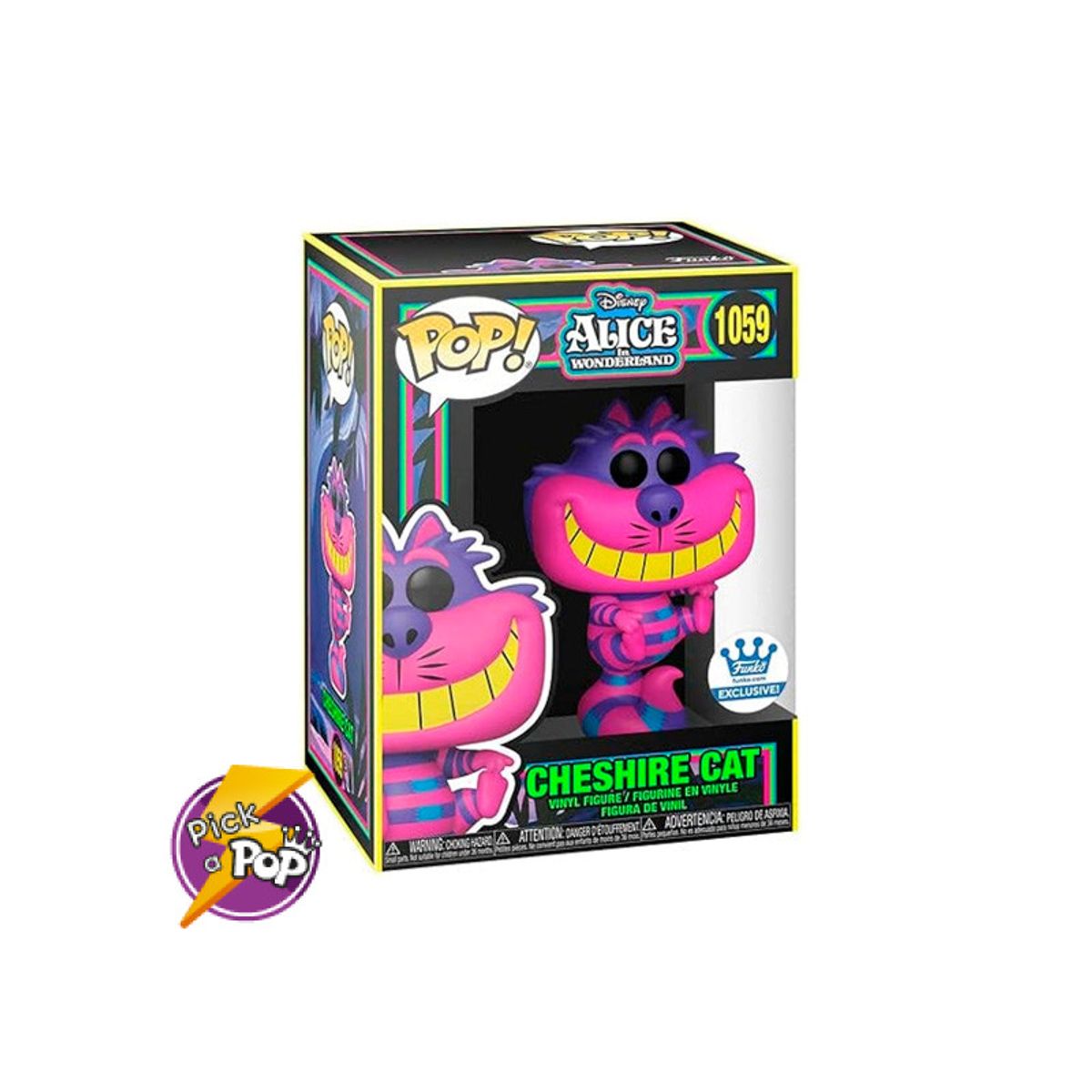 FUNKO - CHESHIRE CAT ALICE IN WONDERLAND BLACK LIGHT 1059