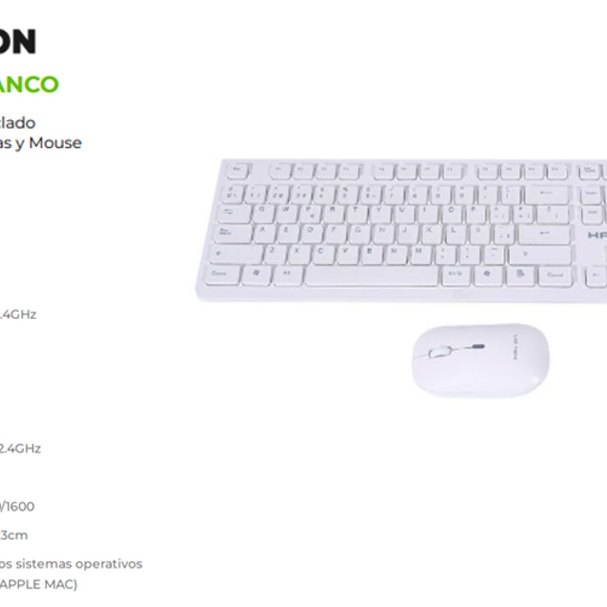 HALION - Kit de Teclado y Mouse Inalambrico  HA-K652C 3 BTS DPI 1600 HALION