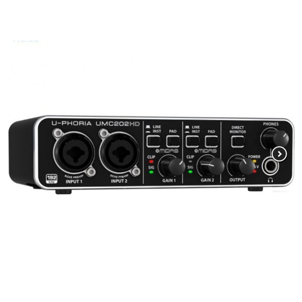BEHRINGER - Interfaz Audio Usb Behringer U-phoria Umc202hd Color Negro