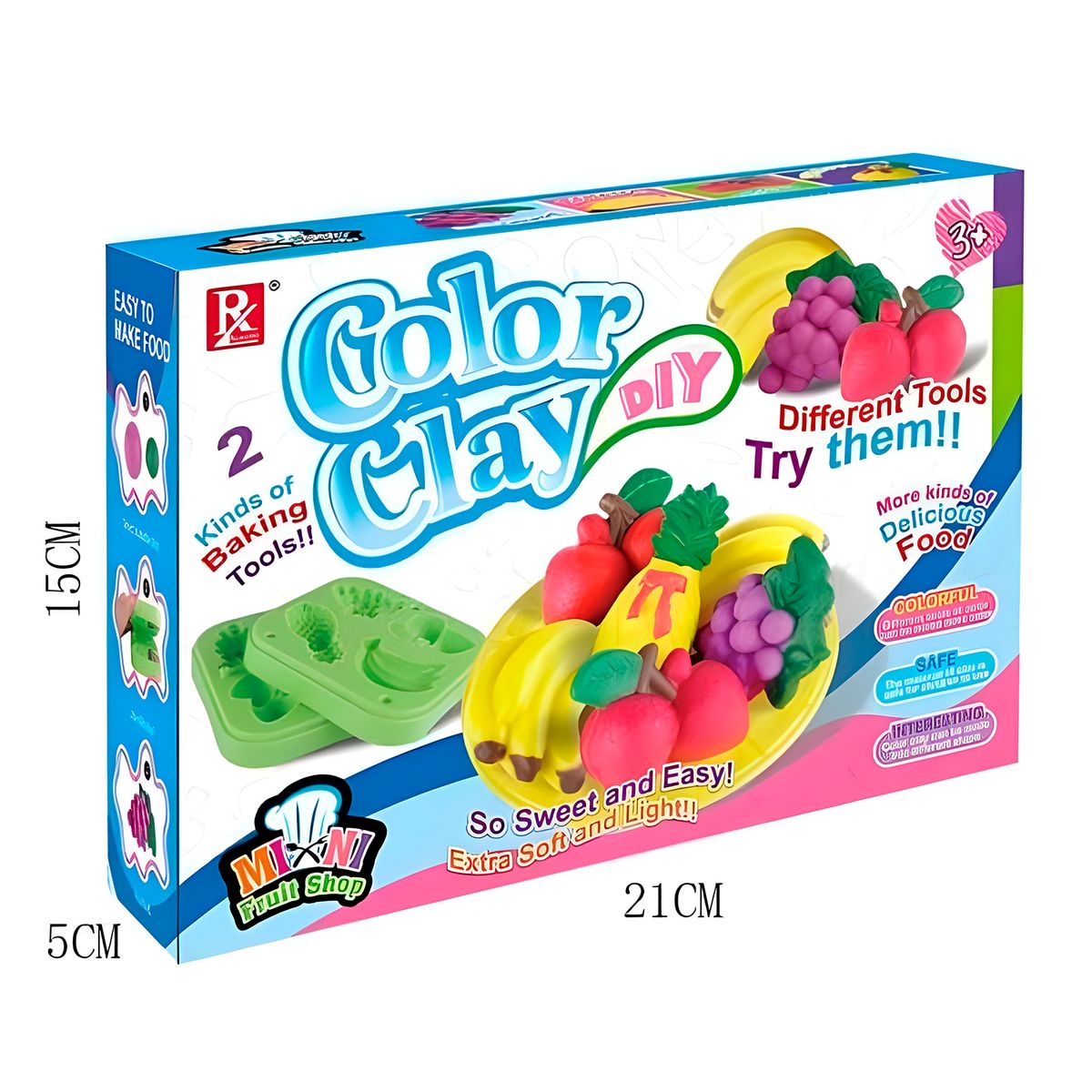 GENERICO - Juego Didactico -  Arcilla de colores DIY (Set de helado)