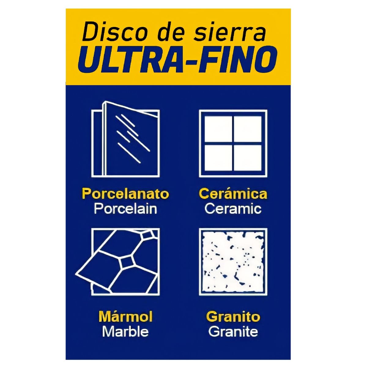 GENERICO - Disco Premiun Diamante 4 1/2" Ultra fino Cerámica Porcelana EUROTOOLS