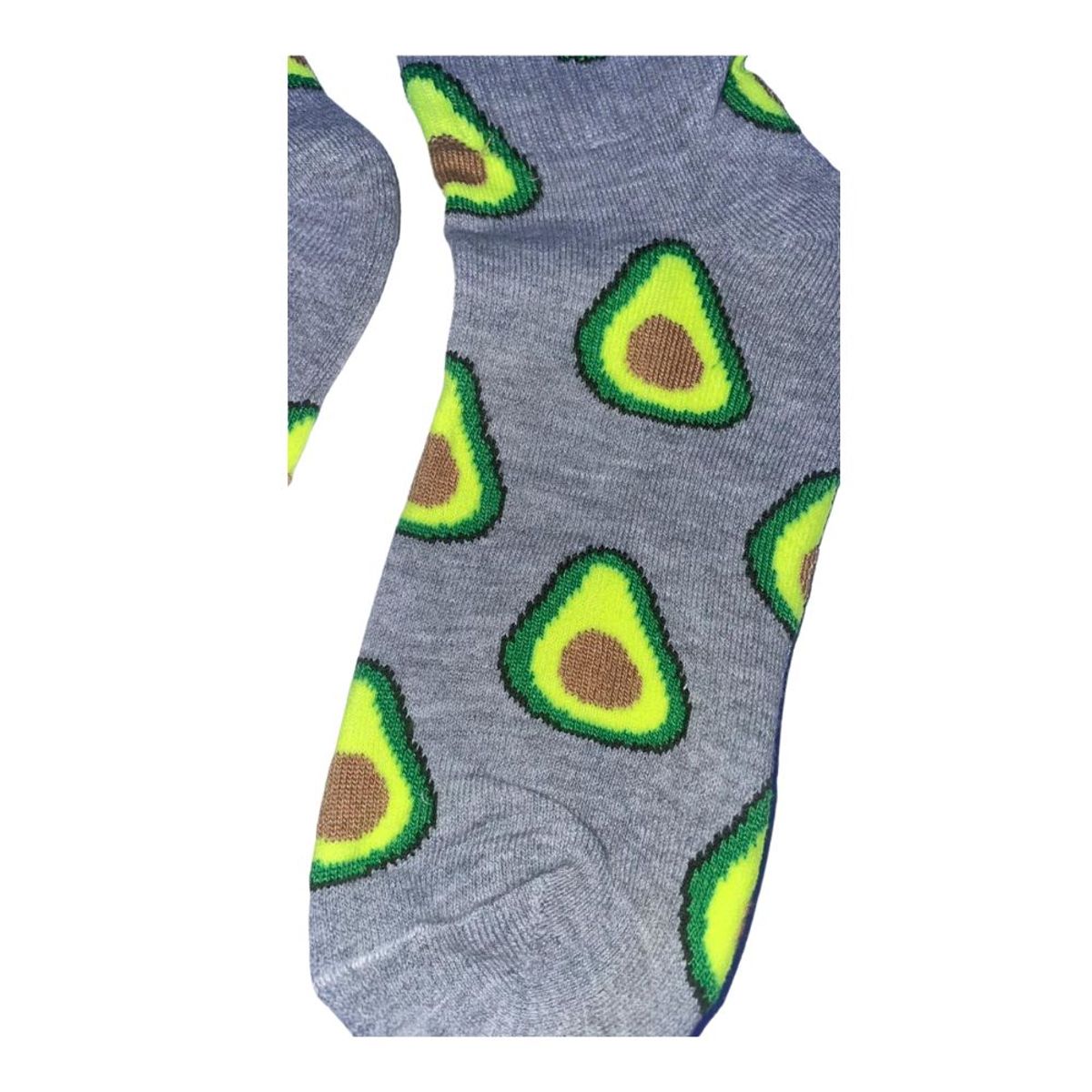 GENERICO - Medias de Algodón Diseño Aguacate Palta Unisex Gris